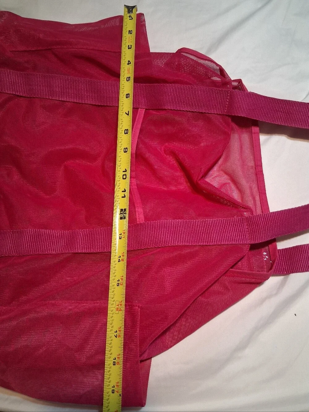 Shade & Shore Hot Pink Mesh Beach Pool Summer Tote Bag
